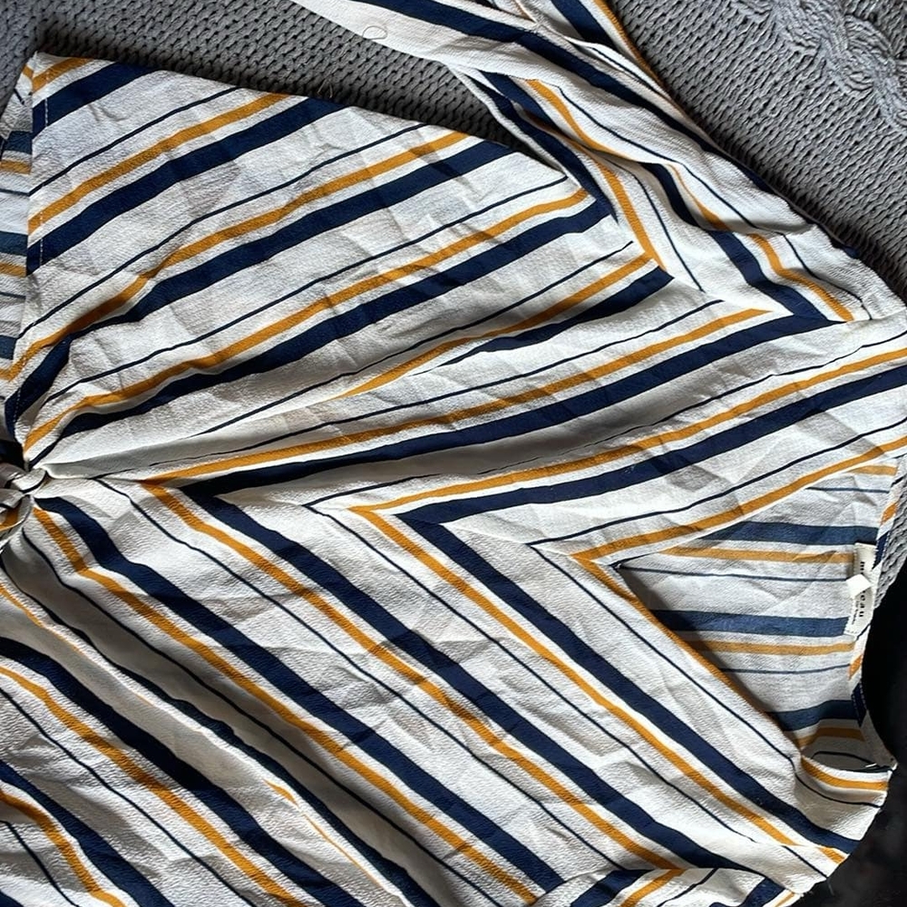 Striped Navy and Gold Women's Skirt